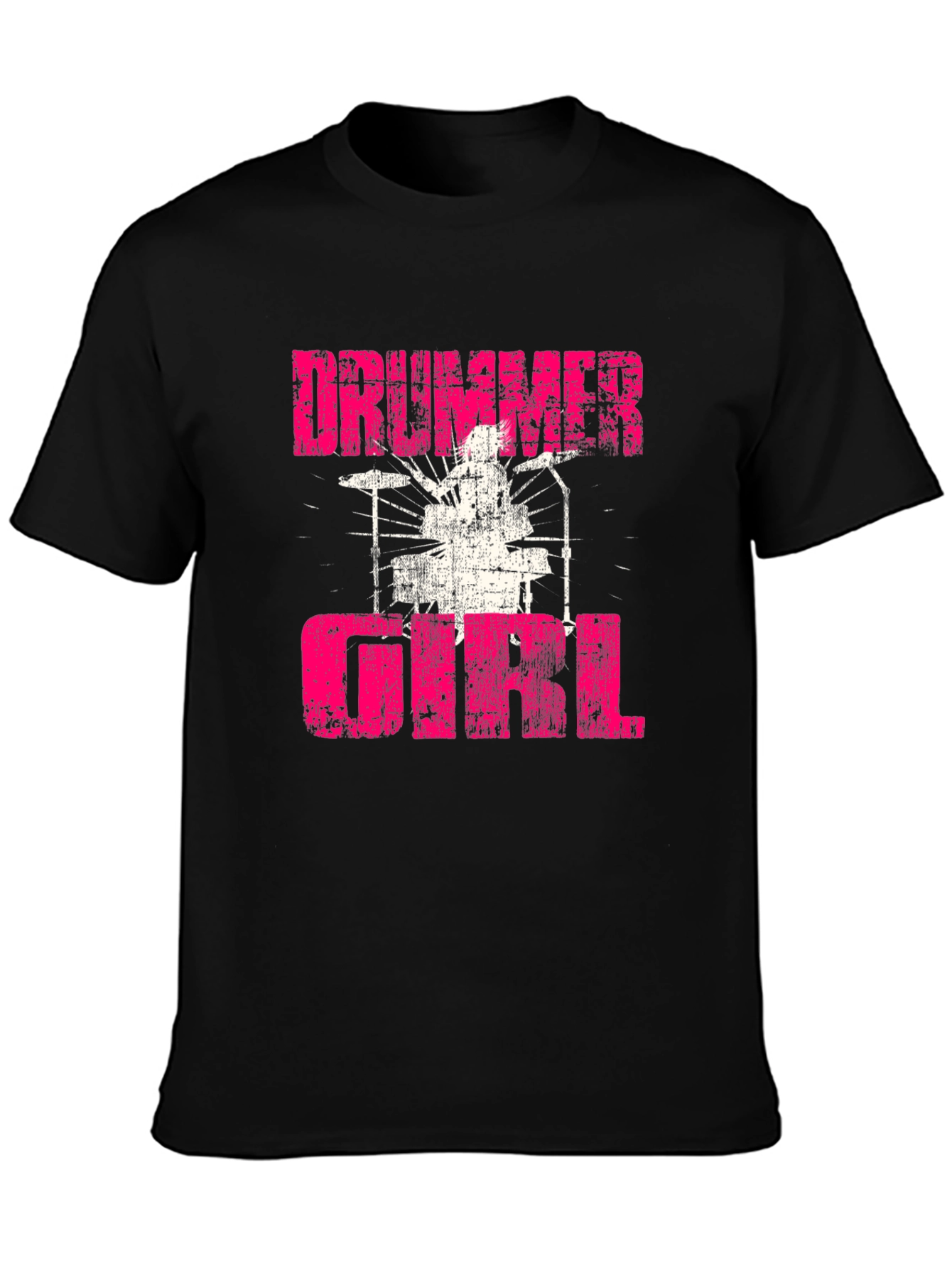 Drummer Girl Graphic Tee - Music Lover T-Shirt