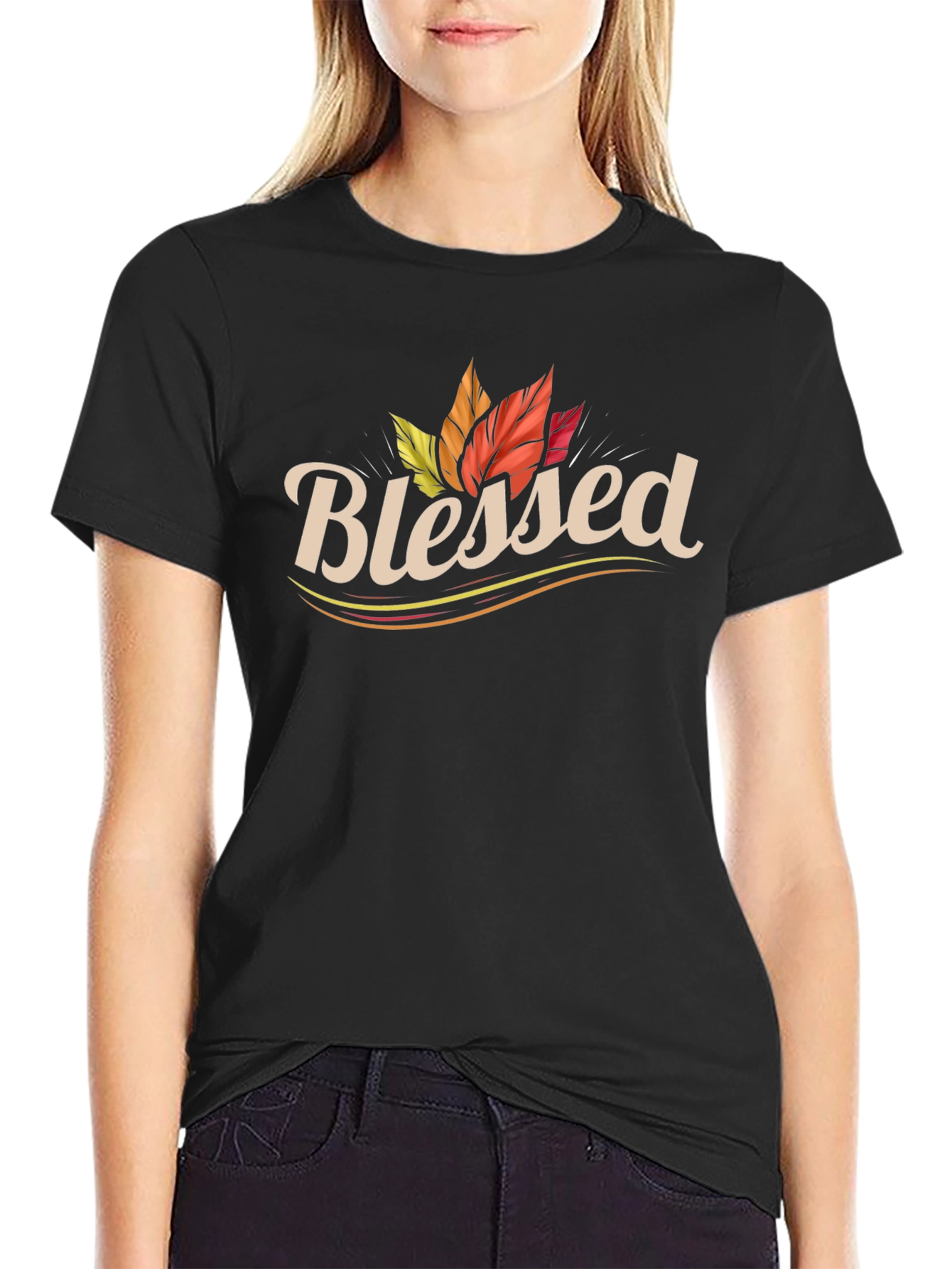 Blessed Fall Leaves Graphic Tee