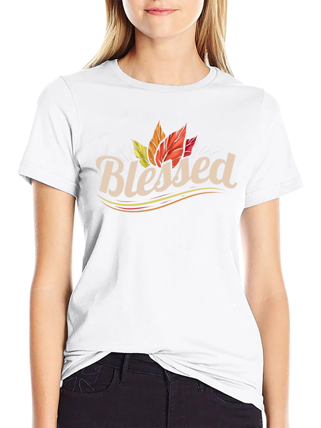 Blessed Fall Leaves Graphic Tee