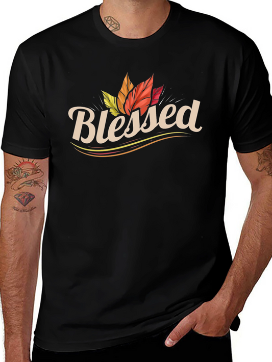 Blessed Fall Leaves Graphic Tee