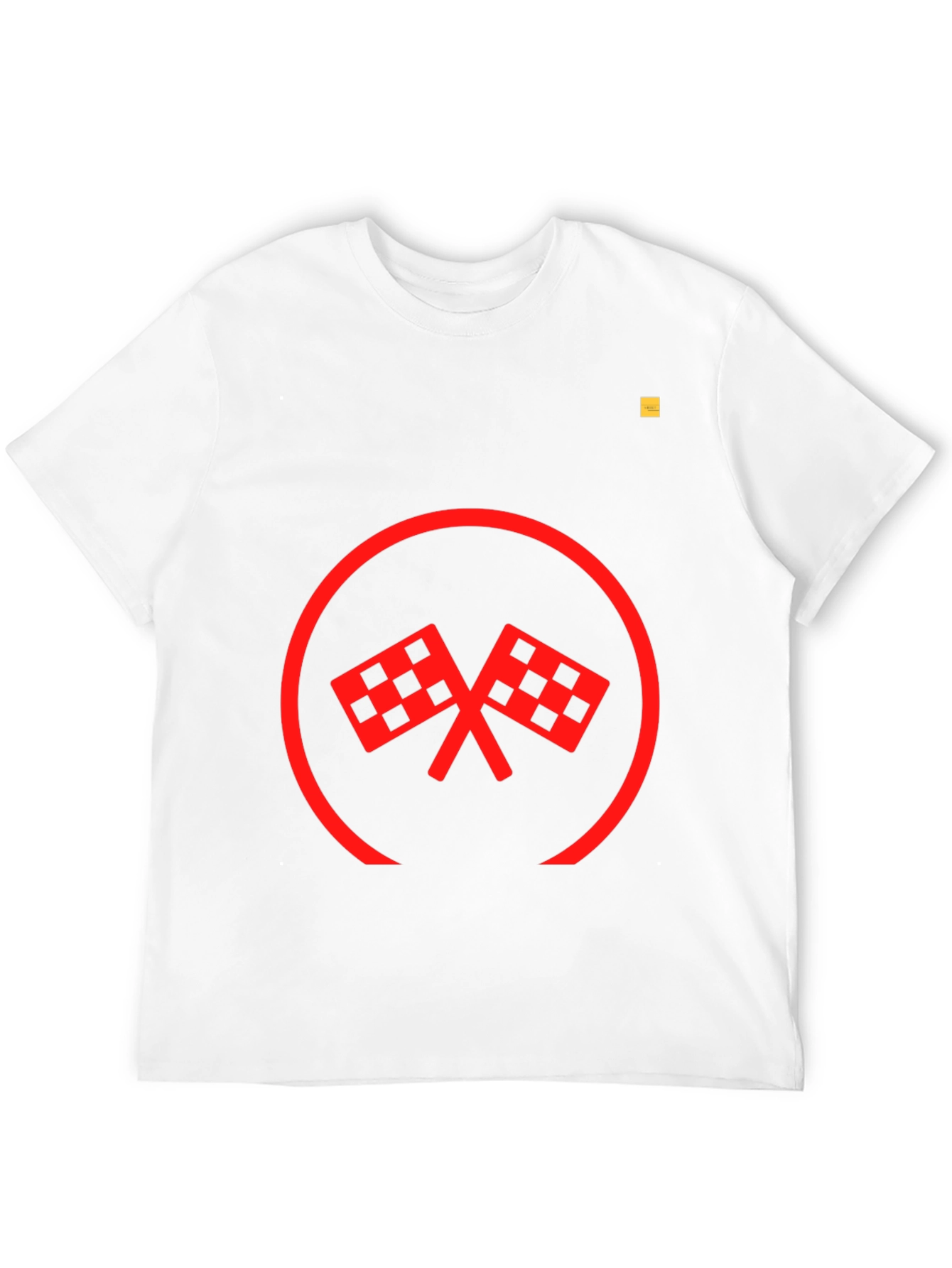 Checkered Flag Graphic Tee - Black Casual Shirt