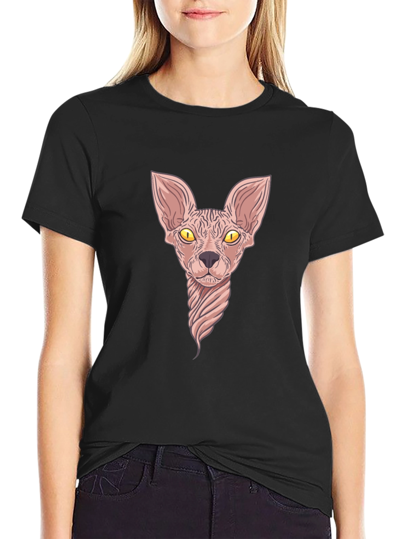 Sphynx Cat Graphic Tee - Cool Unique Design