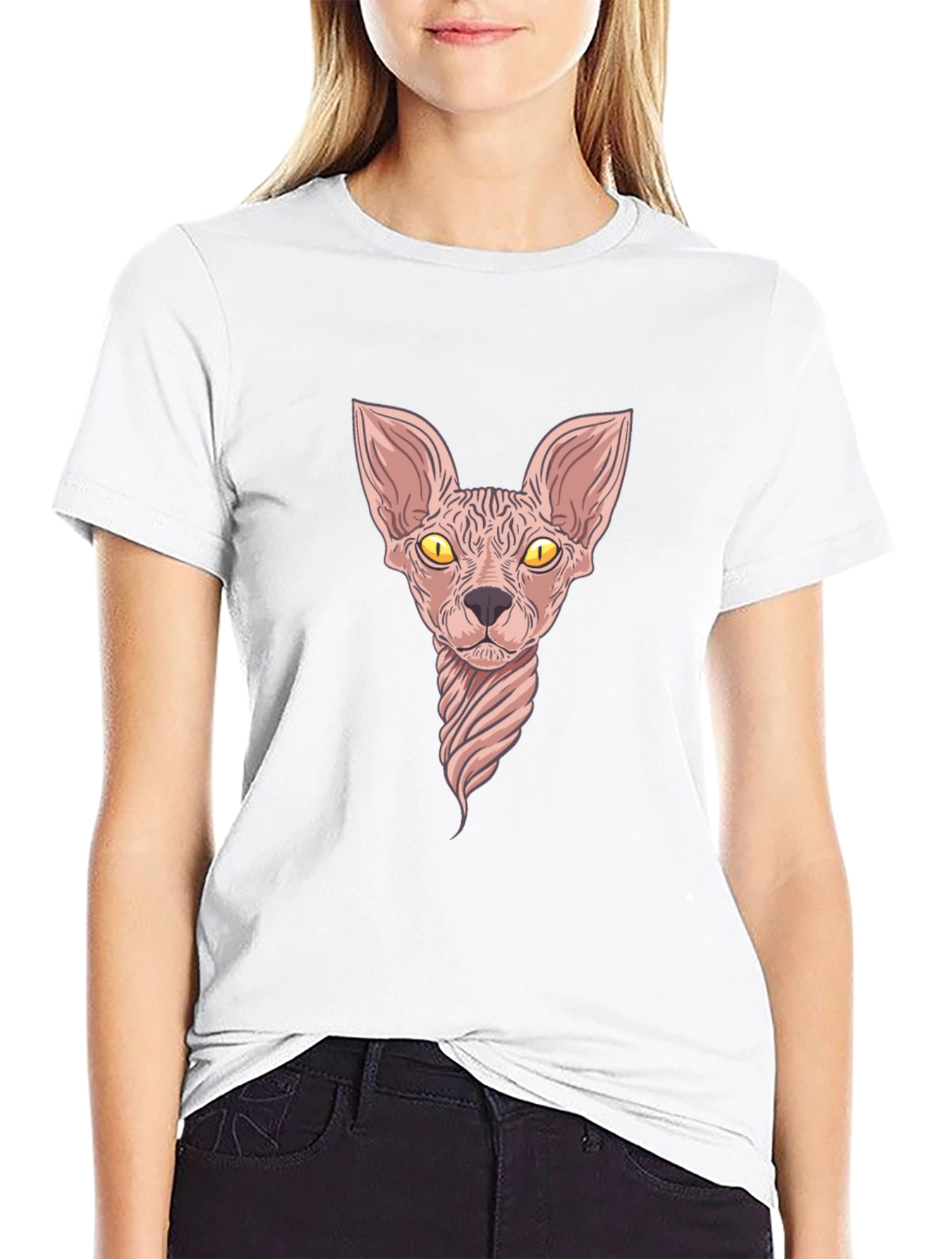 Sphynx Cat Graphic Tee - Cool Unique Design