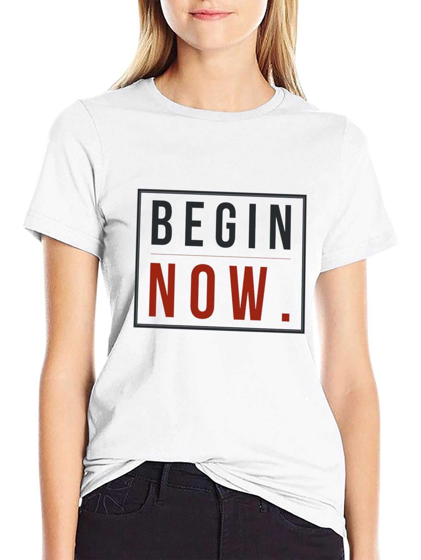 Begin Now Graphic Tee - Black Unisex T-Shirt