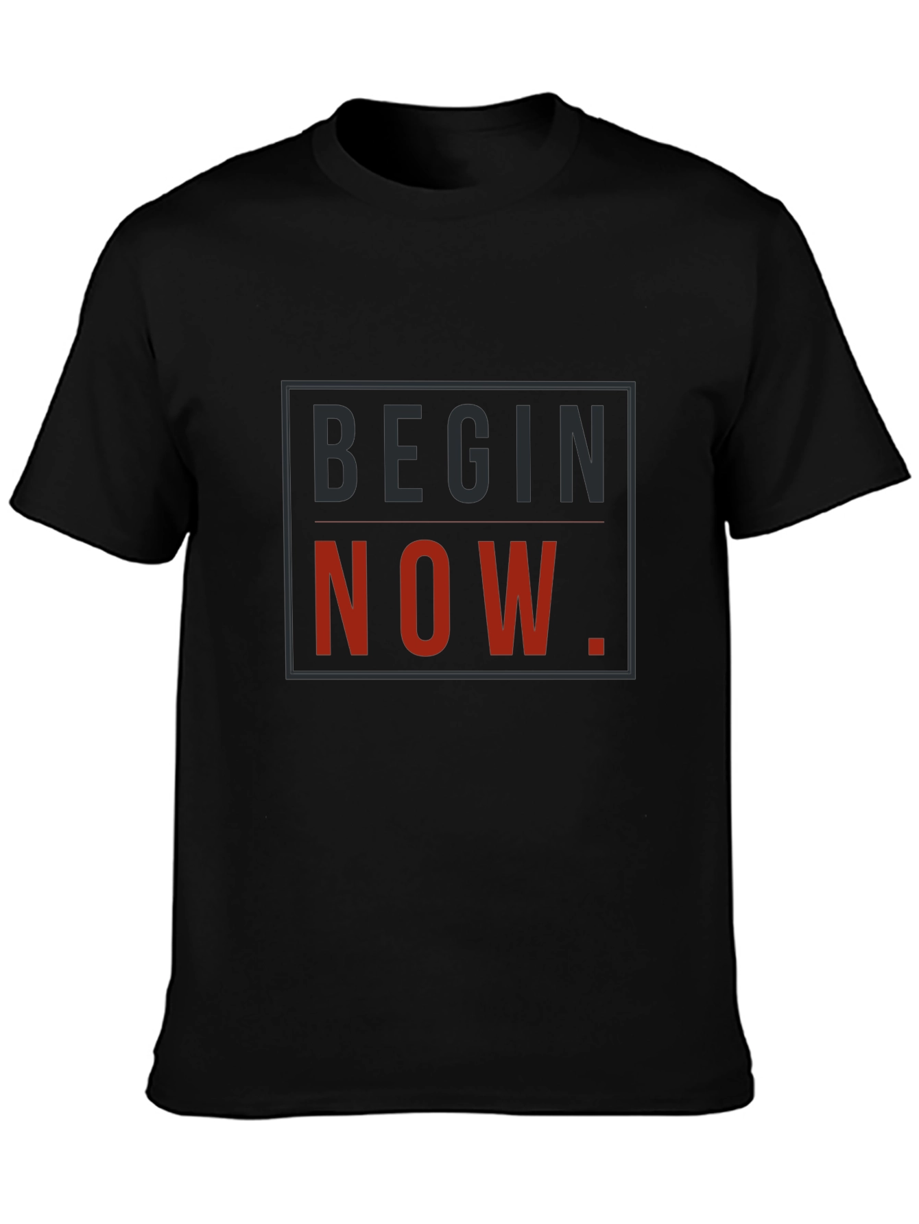 Begin Now Graphic Tee - Black Unisex T-Shirt