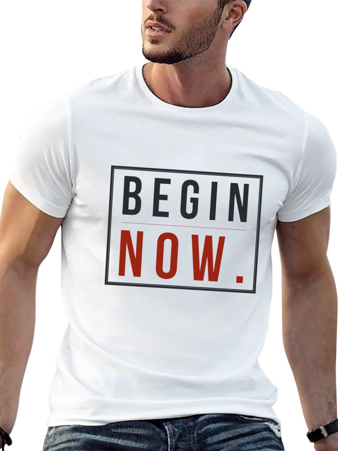 Begin Now Graphic Tee - Black Unisex T-Shirt