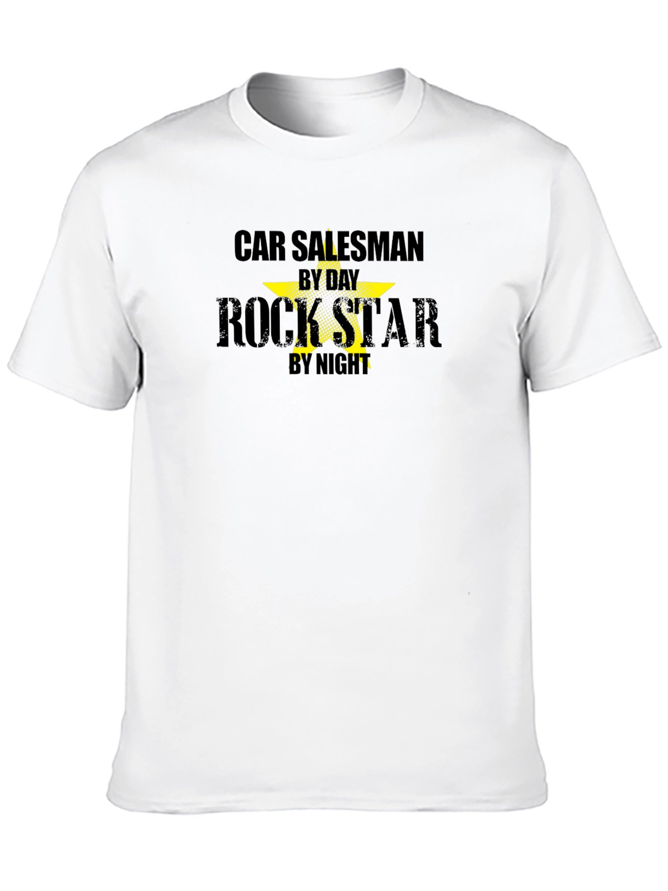 Car Salesman by Day Rockstar by Night Black T-Shirt