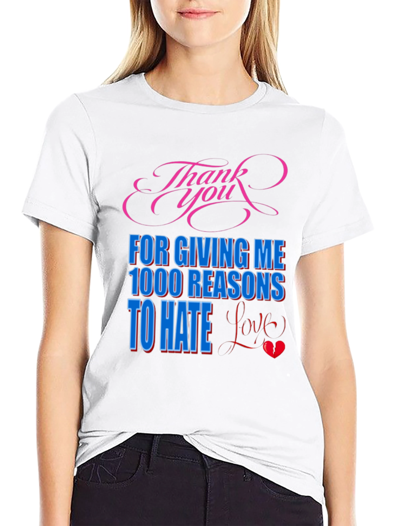 Humorous Graphic Tee - Love Hate Relationship