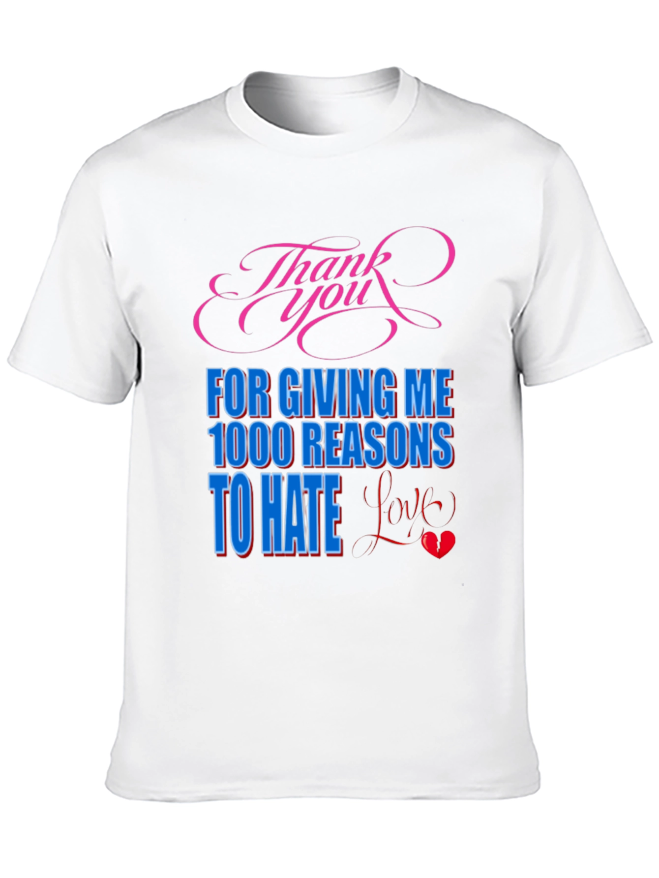 Humorous Graphic Tee - Love Hate Relationship