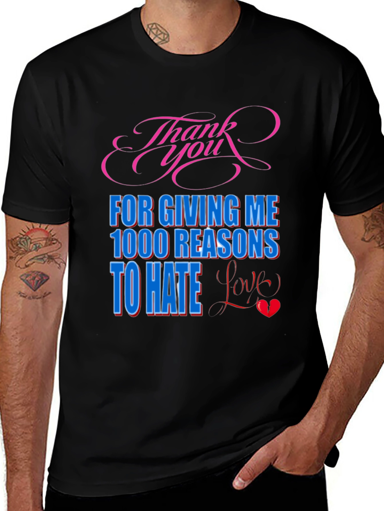 Humorous Graphic Tee - Love Hate Relationship