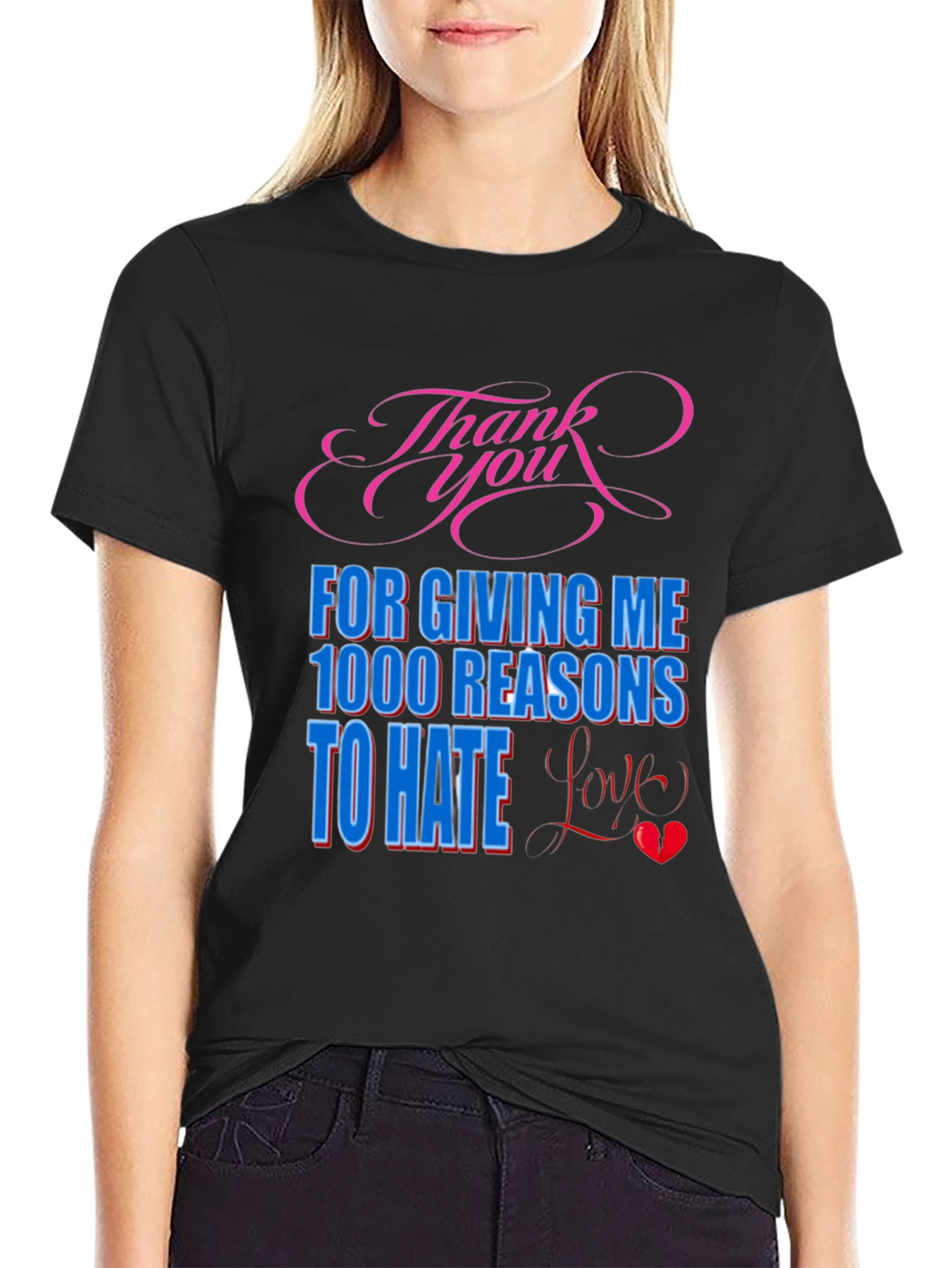 Humorous Graphic Tee - Love Hate Relationship
