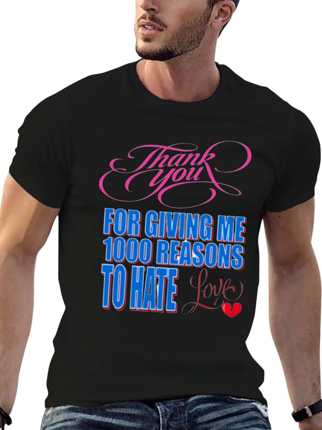 Humorous Graphic Tee - Love Hate Relationship