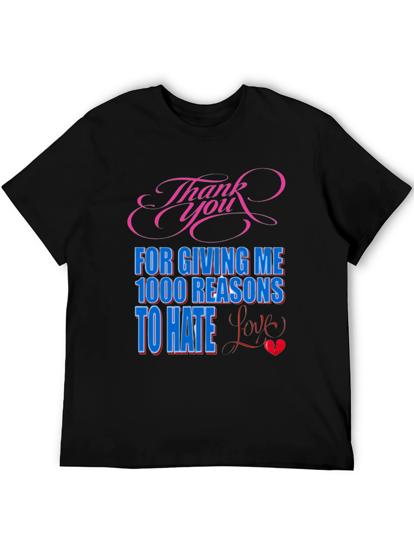 Humorous Graphic Tee - Love Hate Relationship