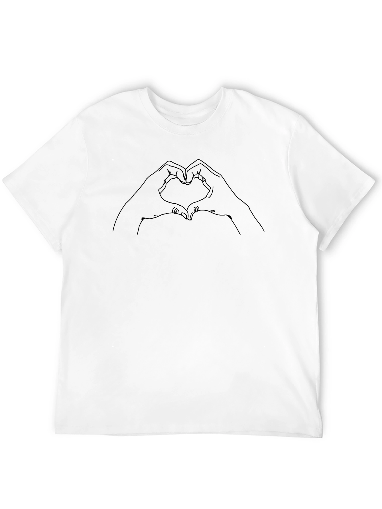 Heart Hands Graphic Tee - Black Casual Shirt