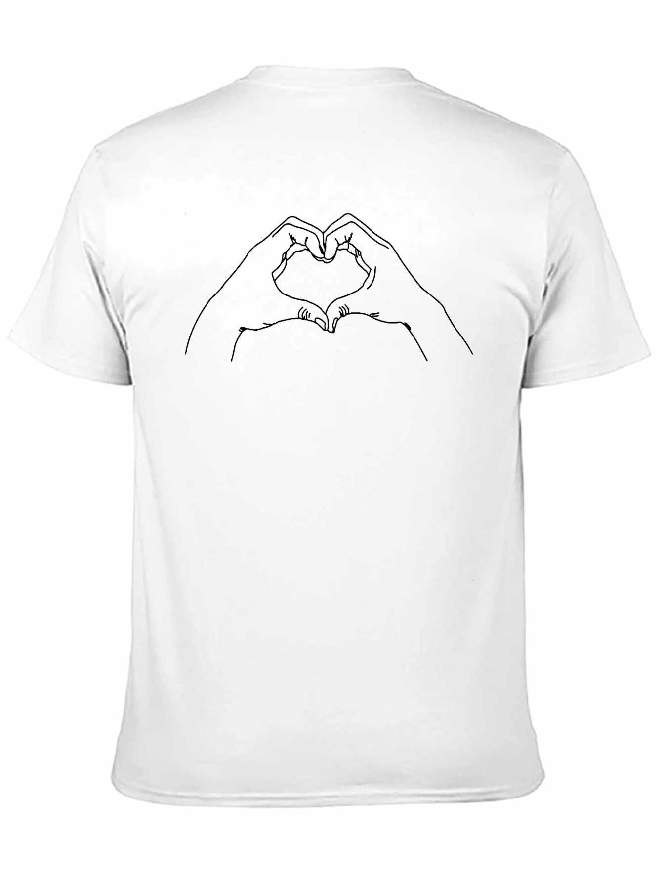 Heart Hands Graphic Tee - Black Casual Shirt