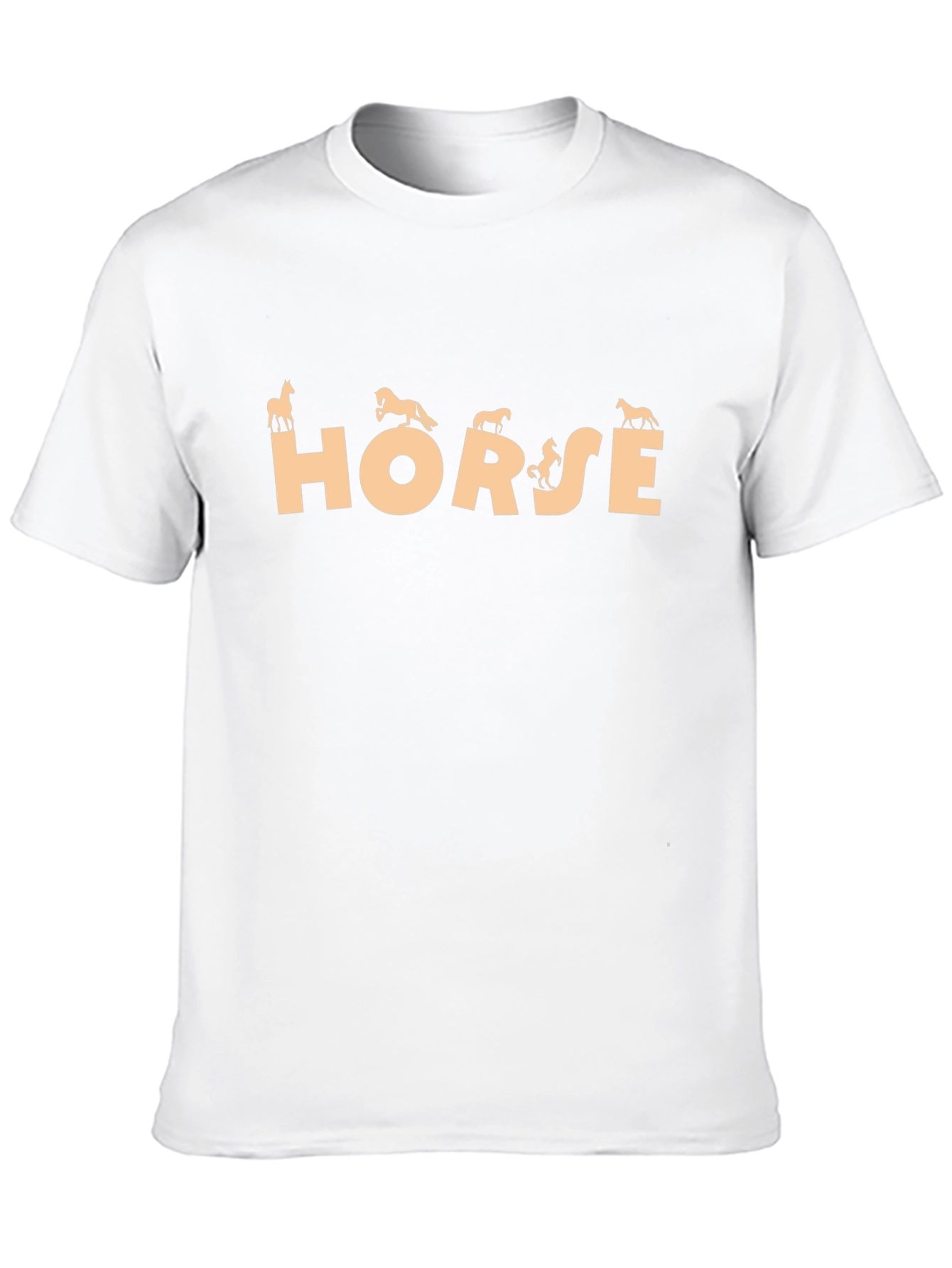 Horse Graphic Print Black Tee
