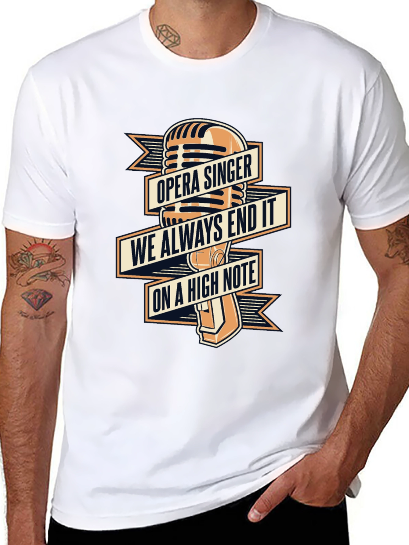 Opera Singer High Note Black T-Shirt
