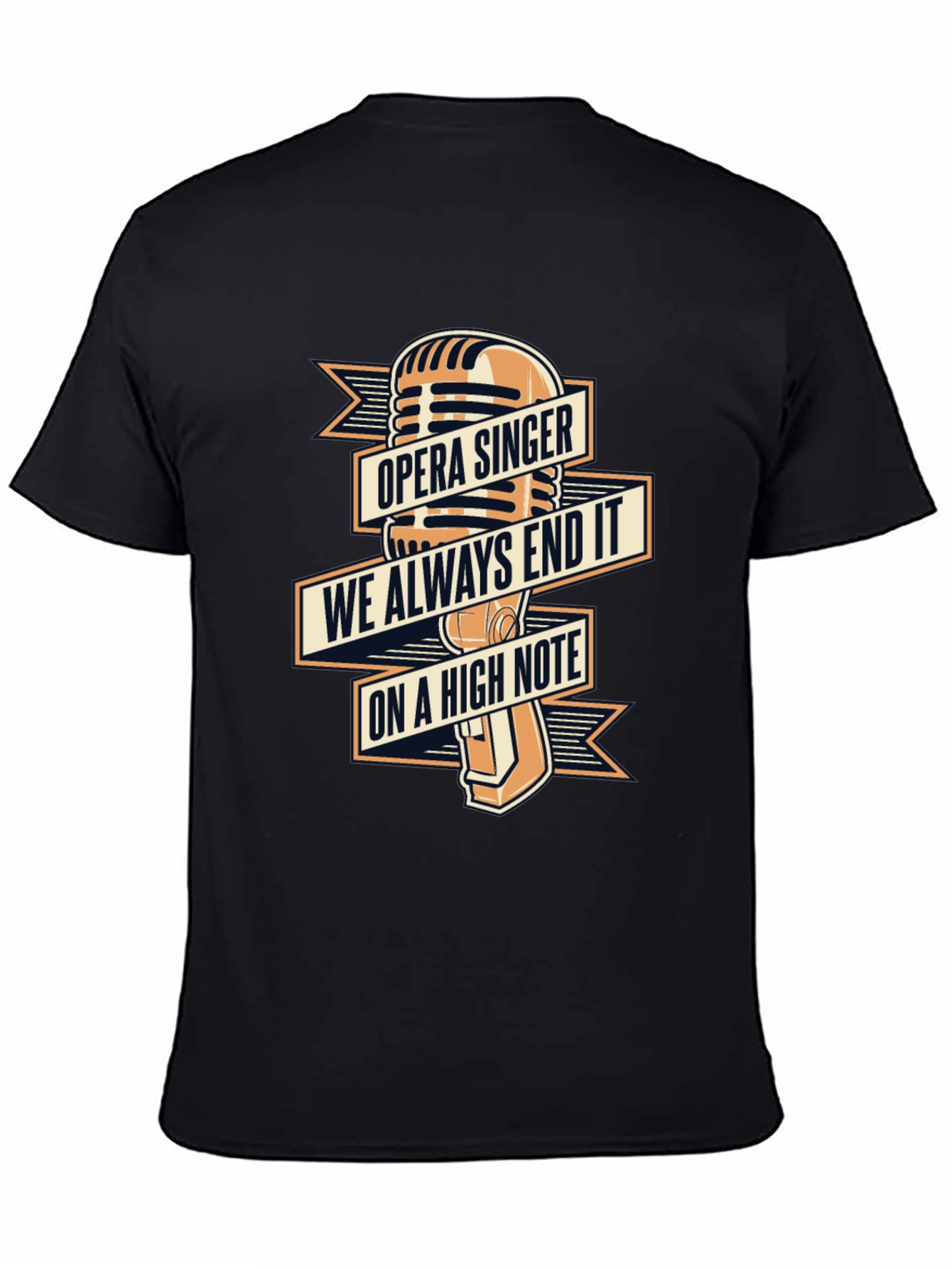 Opera Singer High Note Black T-Shirt