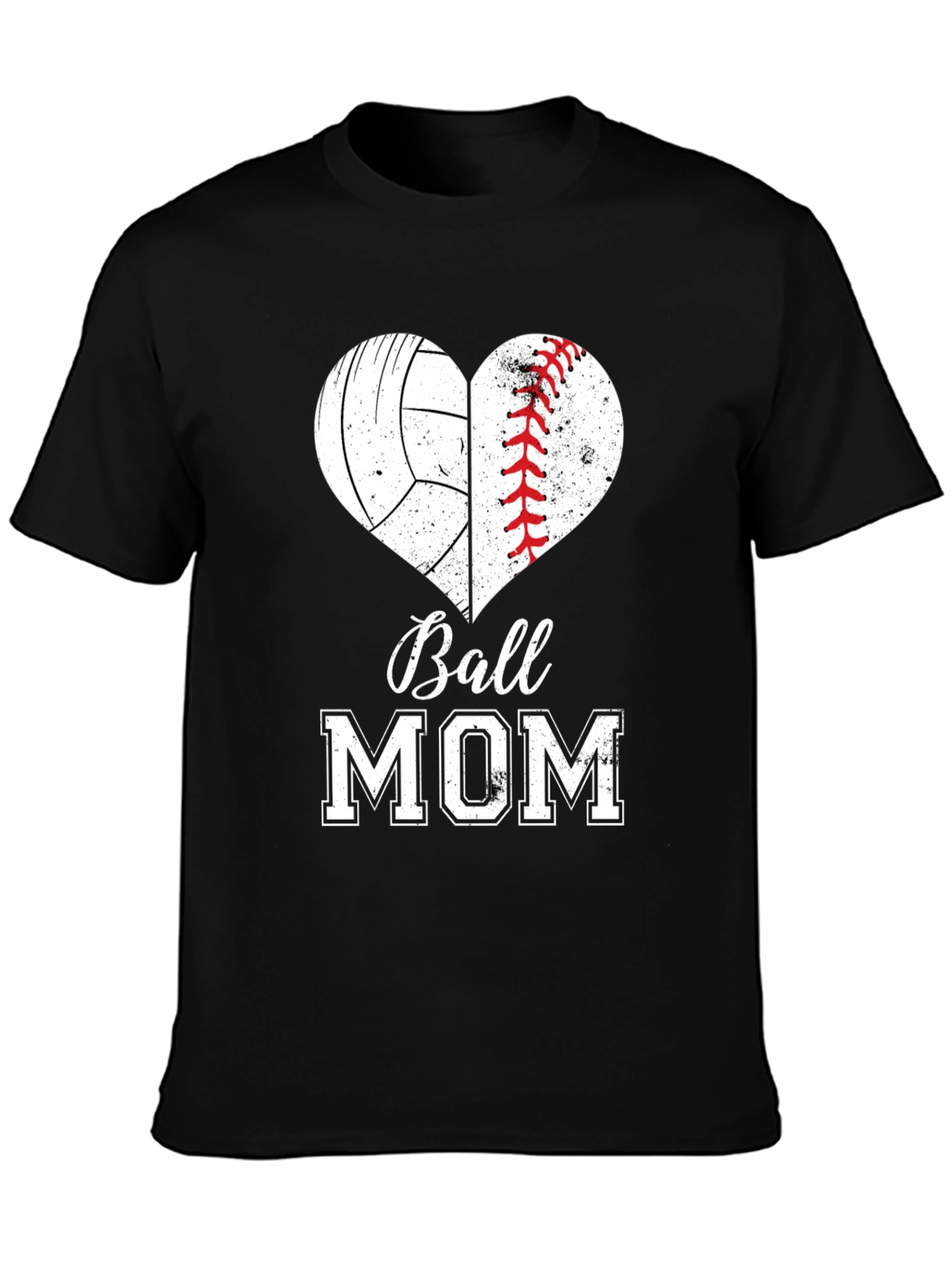 Ball Mom Heart Graphic Tee