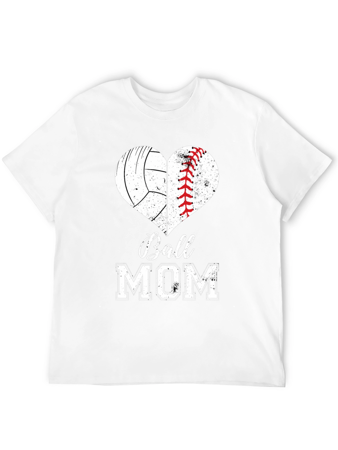 Ball Mom Heart Graphic Tee