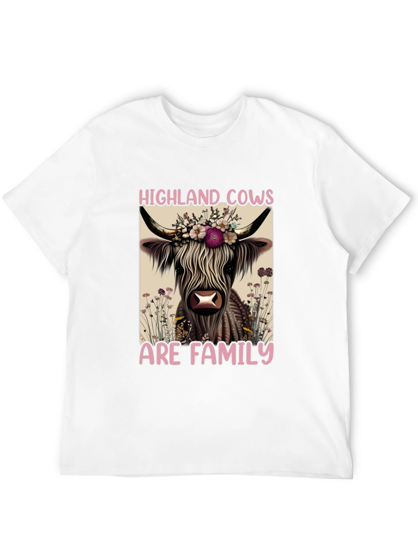 Highland Cows Are Family Black T-Shirt