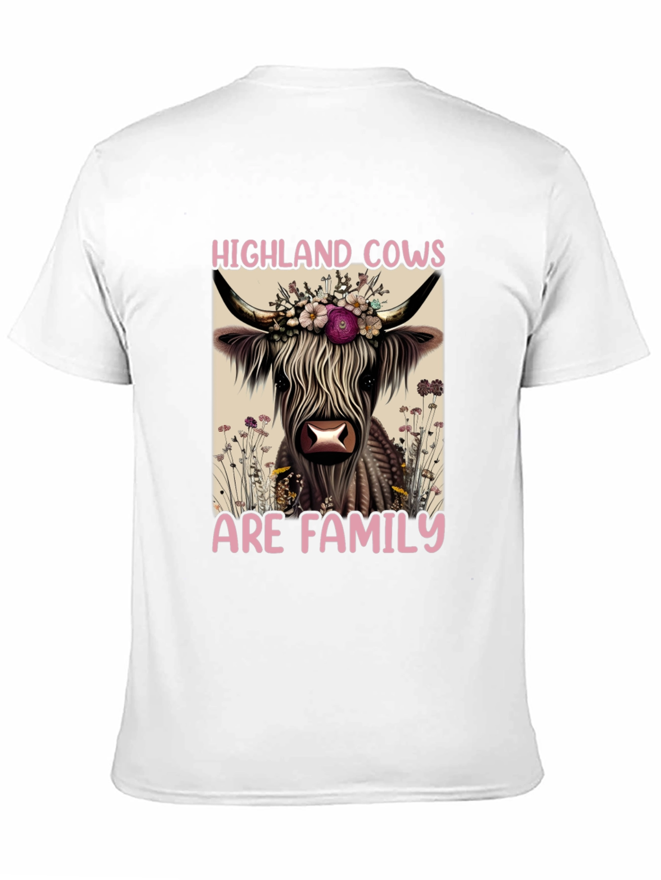 Highland Cows Are Family Black T-Shirt