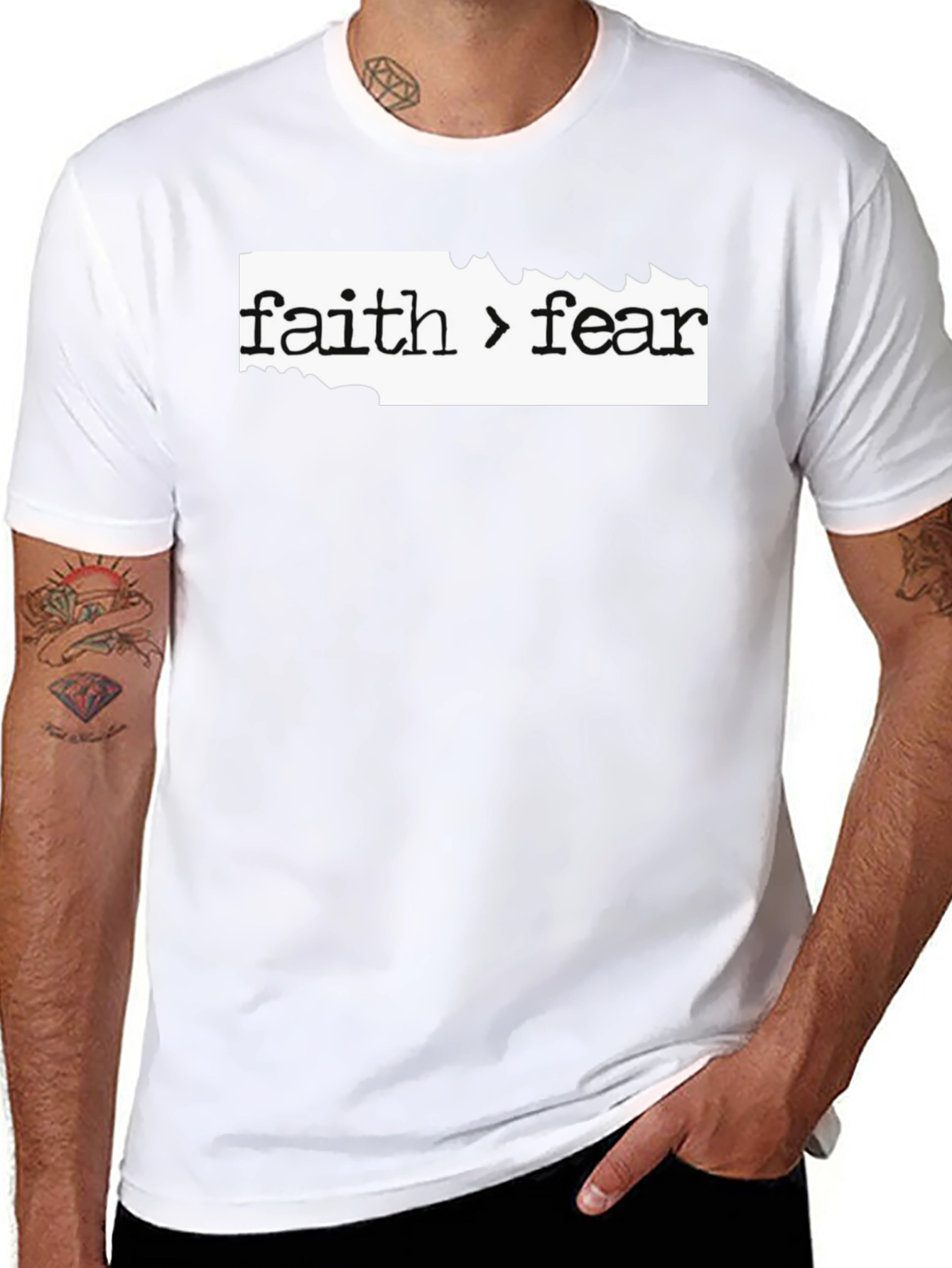 Faith Over Fear Graphic Tee - Black T-Shirt