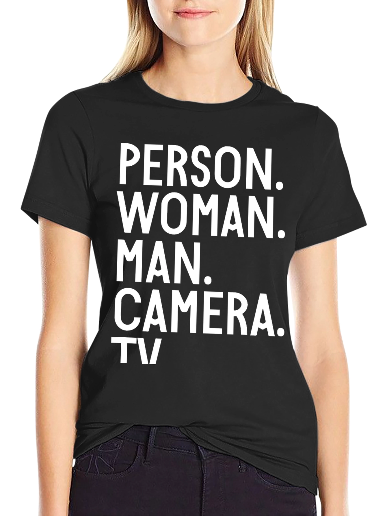 Person Woman Man Camera TV T-Shirt