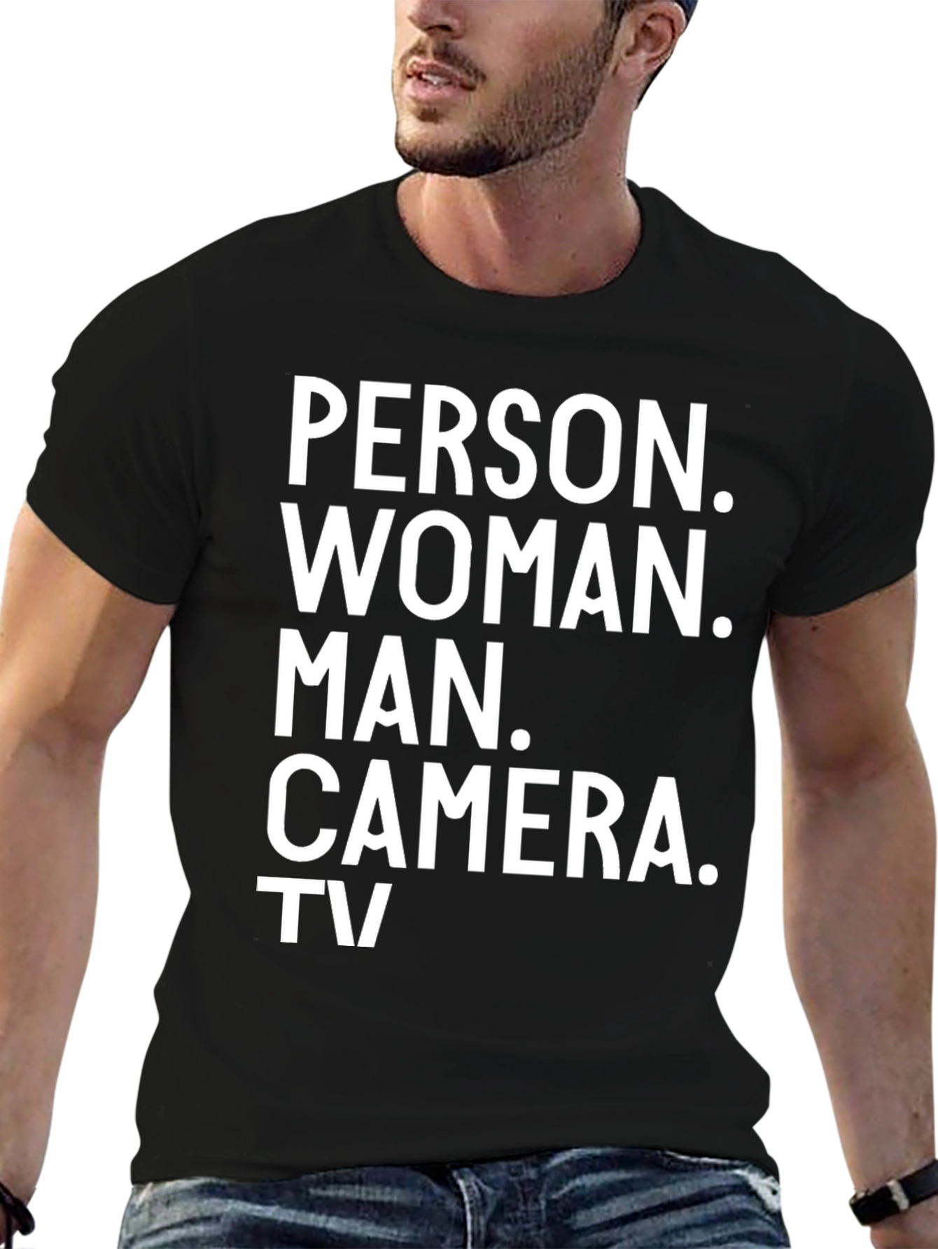 Person Woman Man Camera TV T-Shirt
