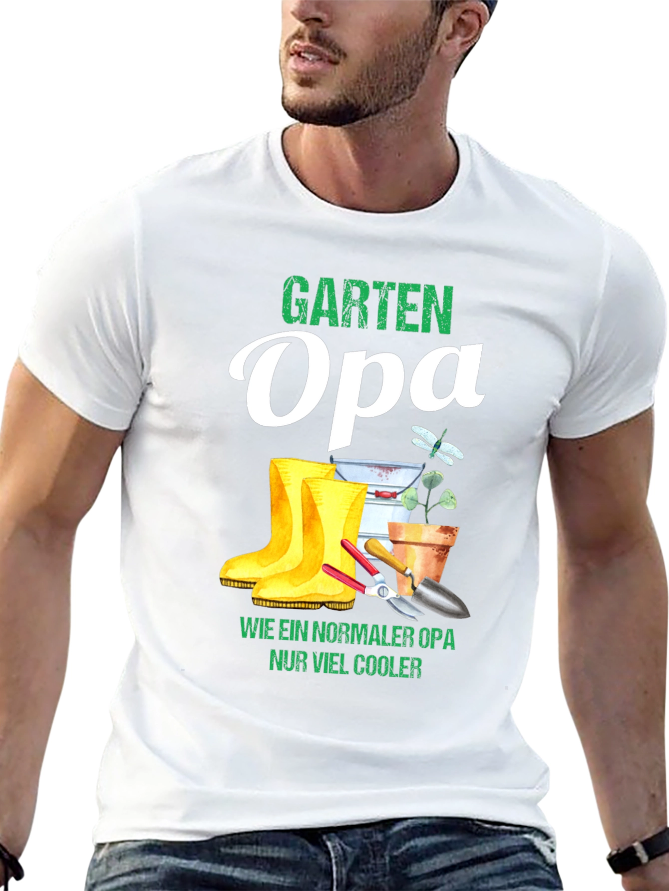 Garten Opa T-Shirt - Cool Gardener Grandpa Tee