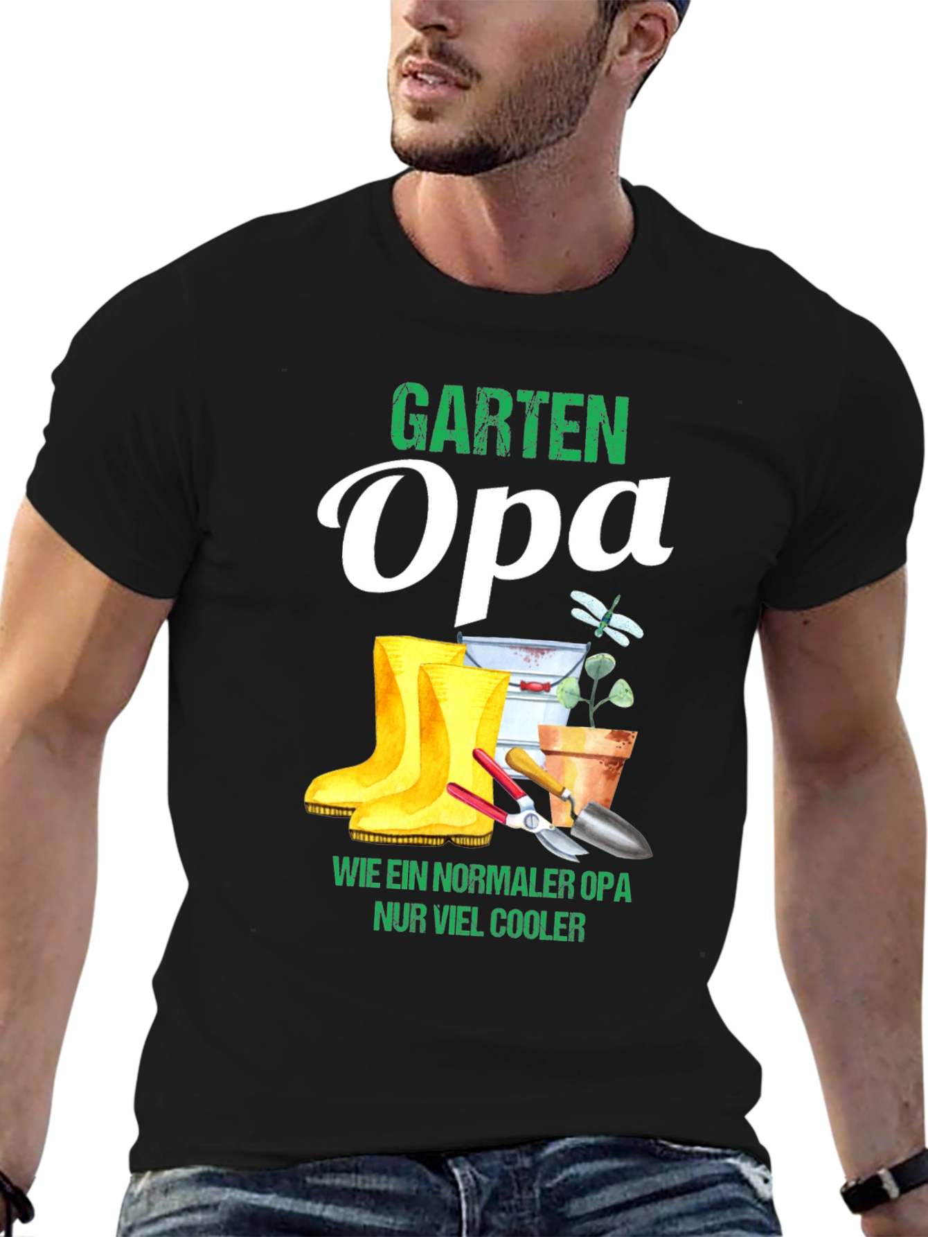 Garten Opa T-Shirt - Cool Gardener Grandpa Tee