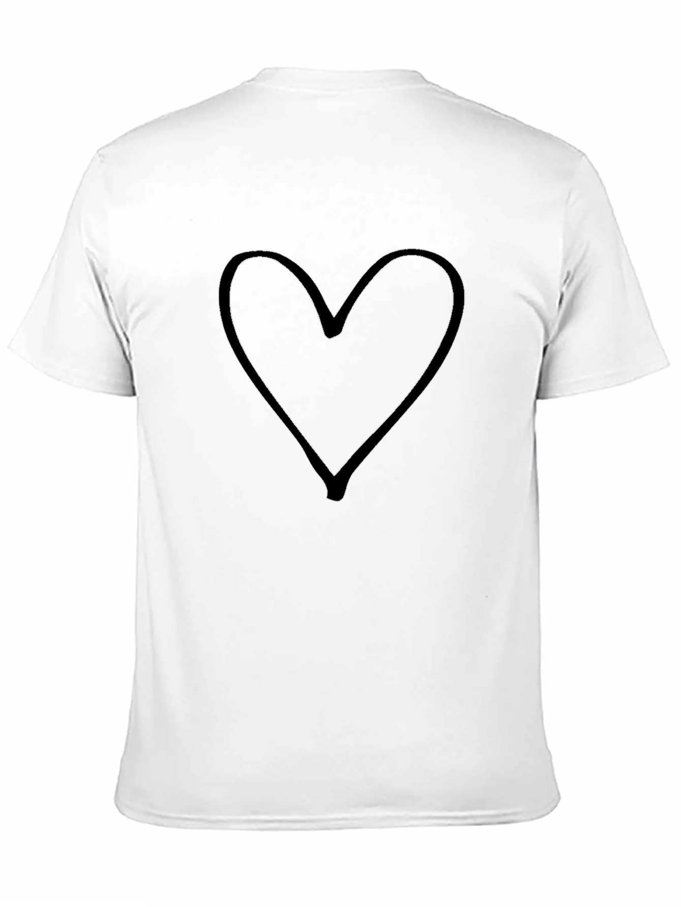 Heart Outline Black T-Shirt