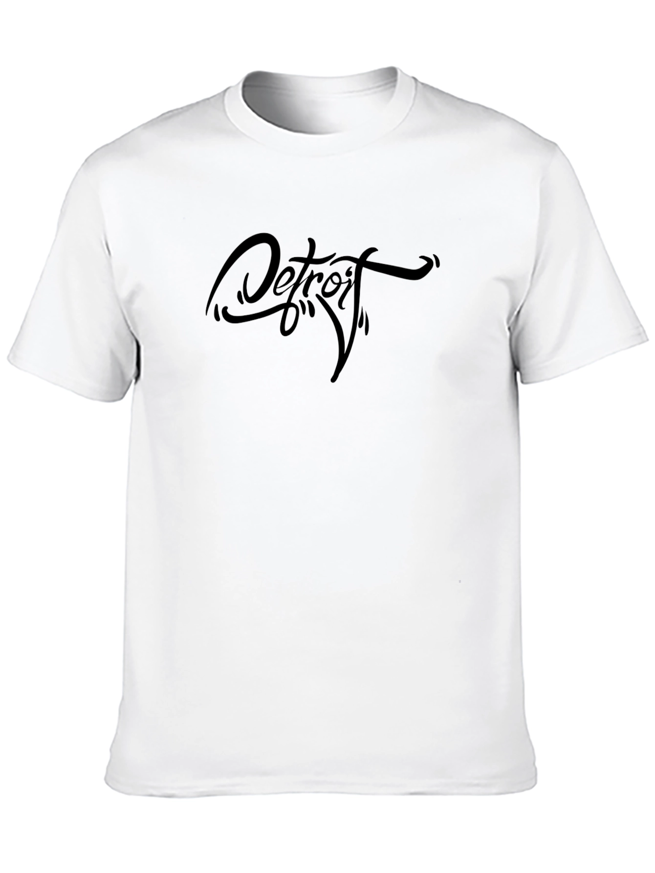Detroit Script Black T-Shirt