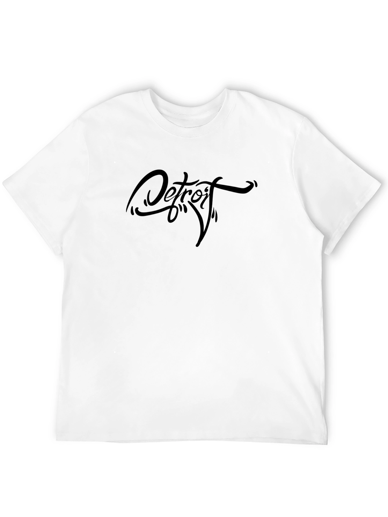 Detroit Script Black T-Shirt