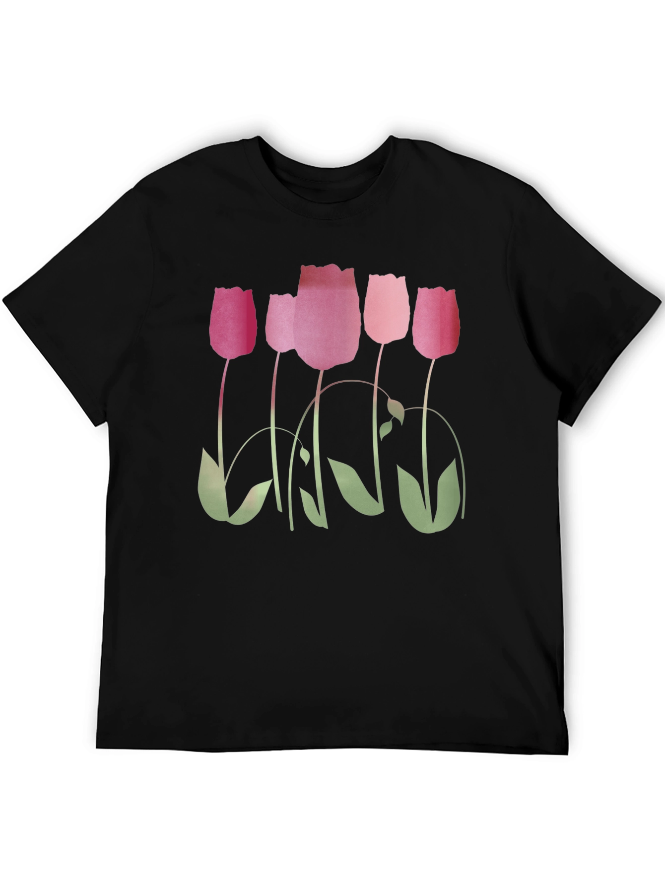 Floral Tulips Print T-Shirt