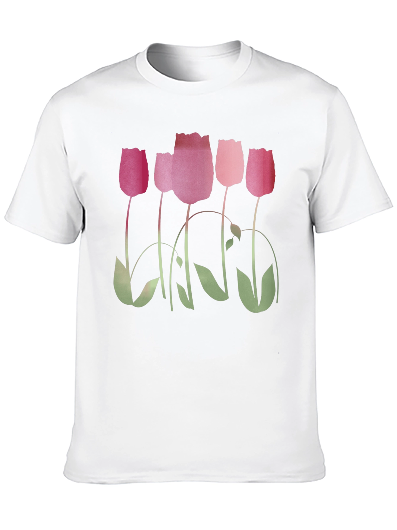Floral Tulips Print T-Shirt