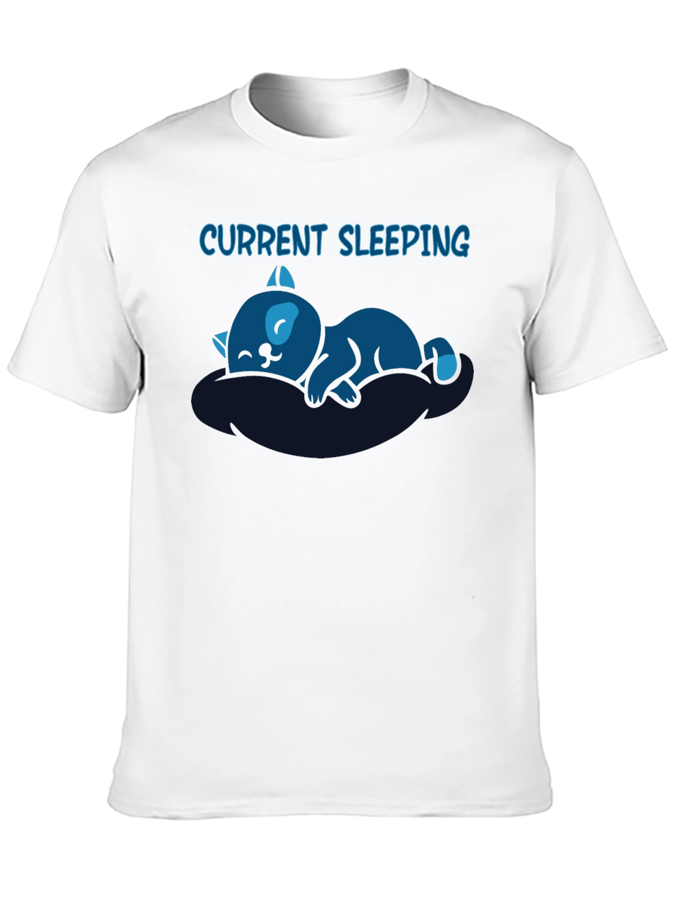 Cute Kitten Current Sleeping Graphic Tee - Unisex