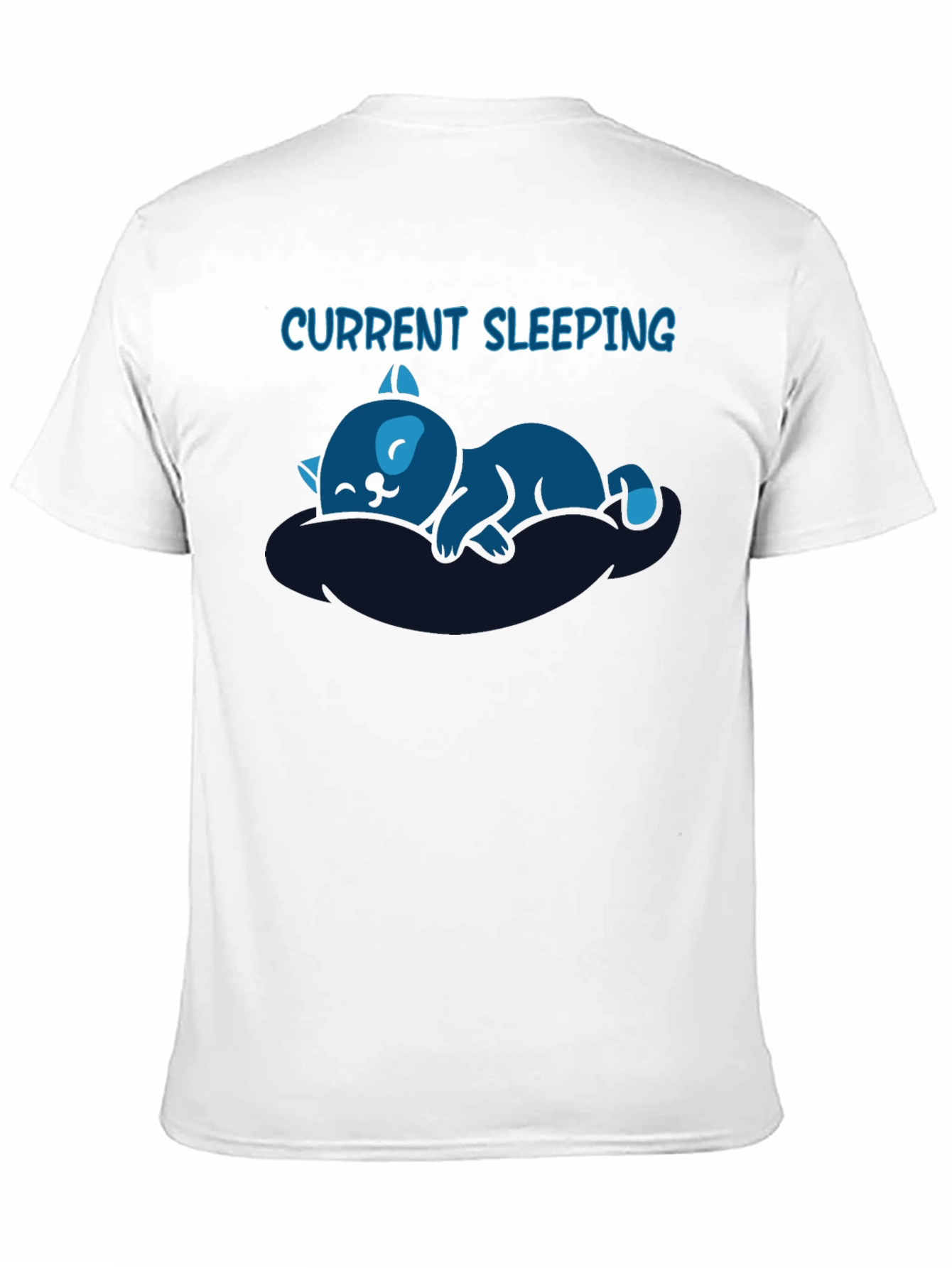 Cute Kitten Current Sleeping Graphic Tee - Unisex