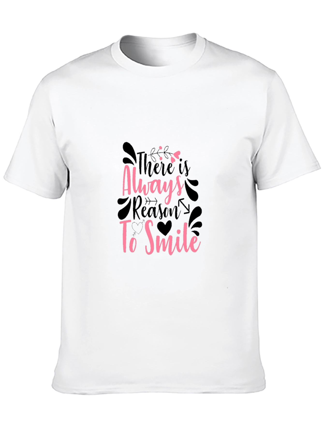 Inspirational Black T-Shirt - Always Reason To Smile