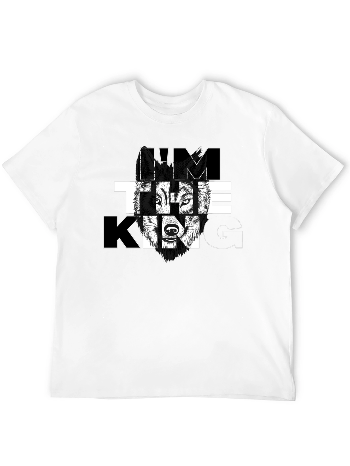Im The King Wolf Graphic Tee - Black