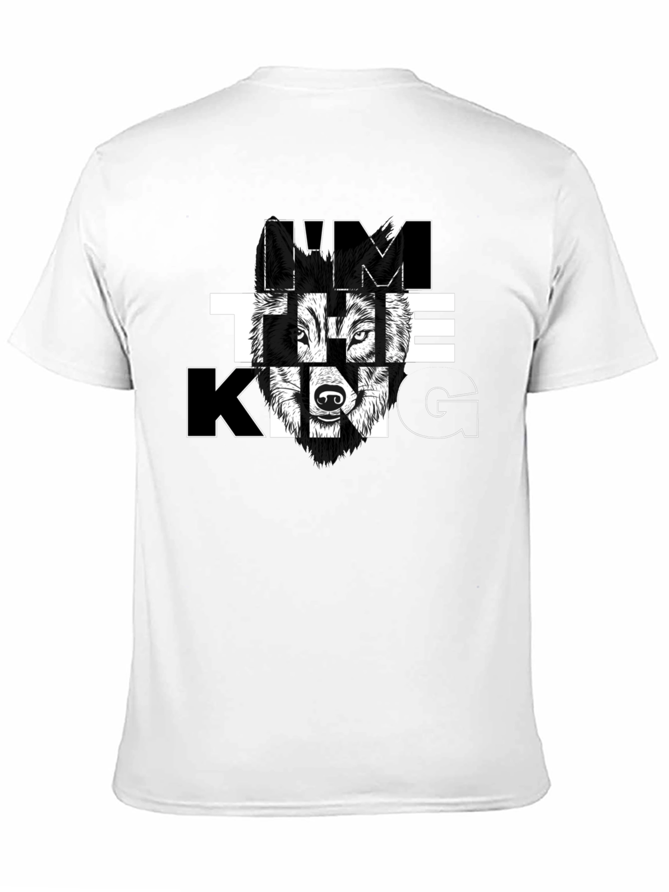 Im The King Wolf Graphic Tee - Black
