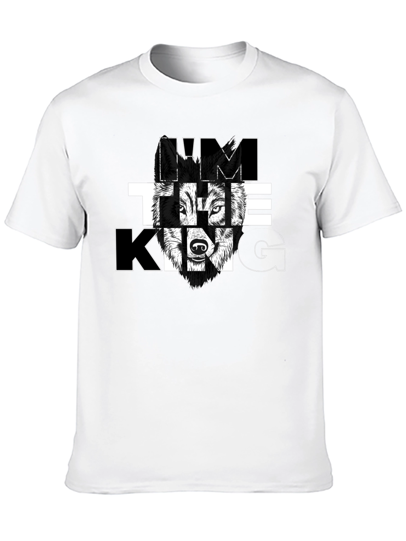 Im The King Wolf Graphic Tee - Black