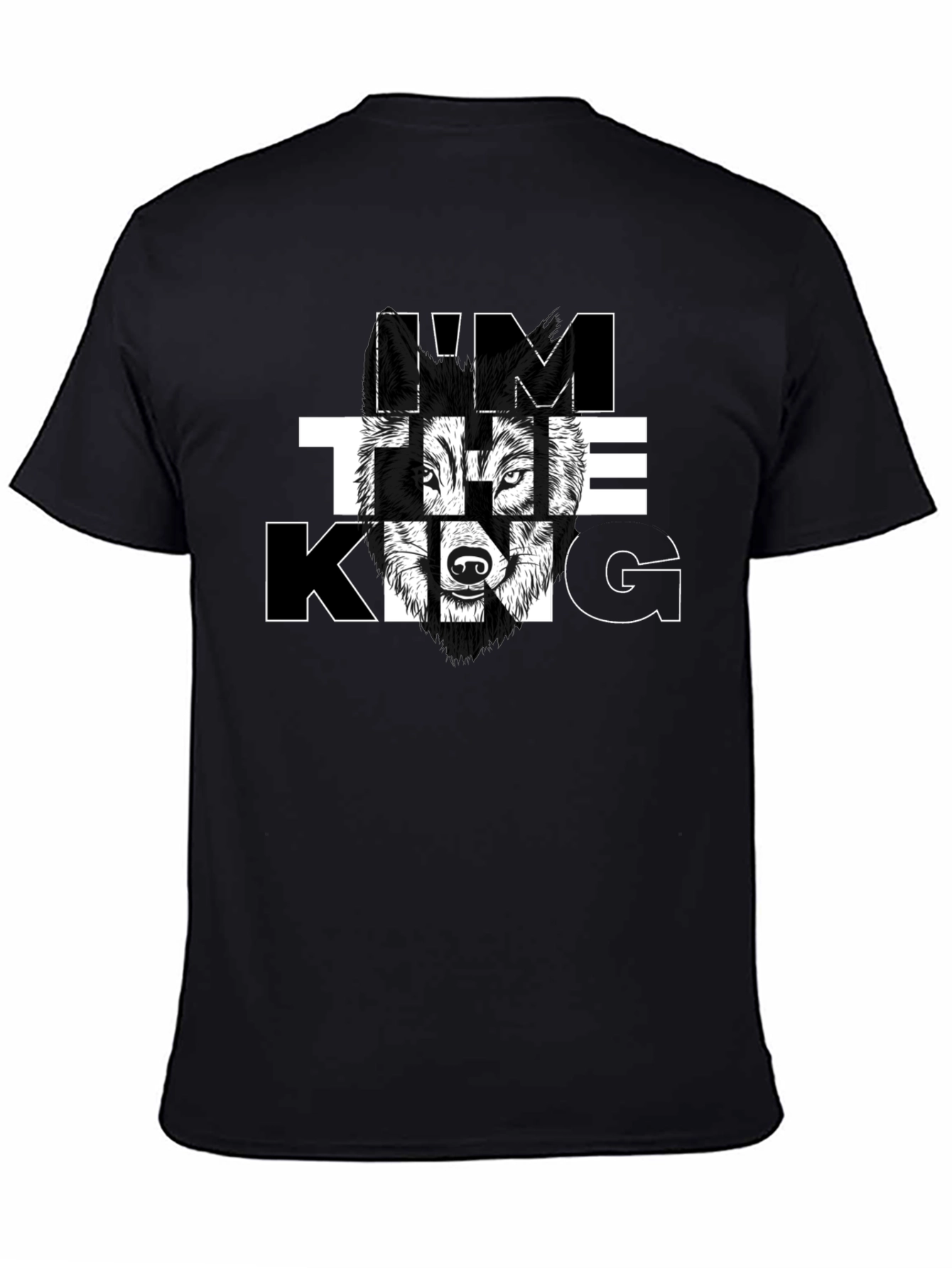 Im The King Wolf Graphic Tee - Black
