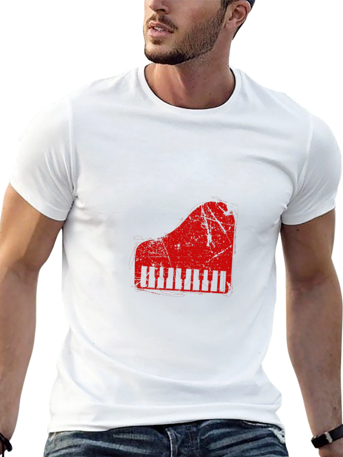 Piano Graphic Black T-Shirt
