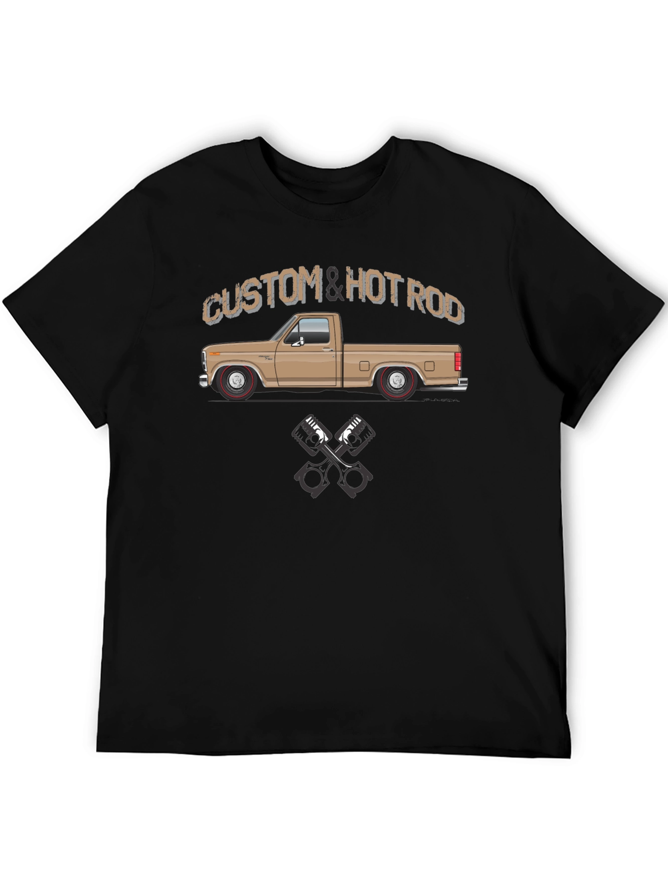 Custom & Hot Rod Truck Black T-Shirt