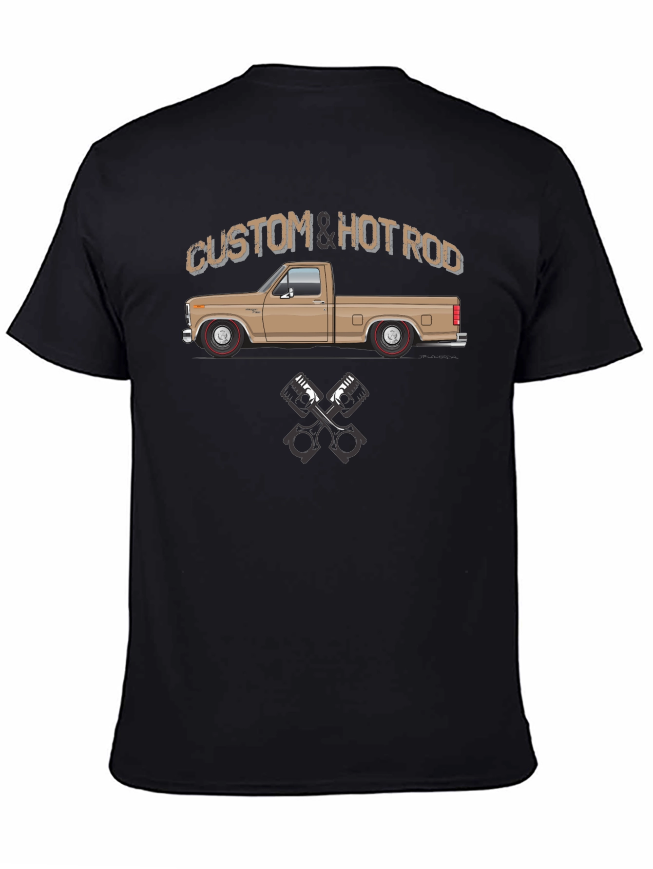 Custom & Hot Rod Truck Black T-Shirt