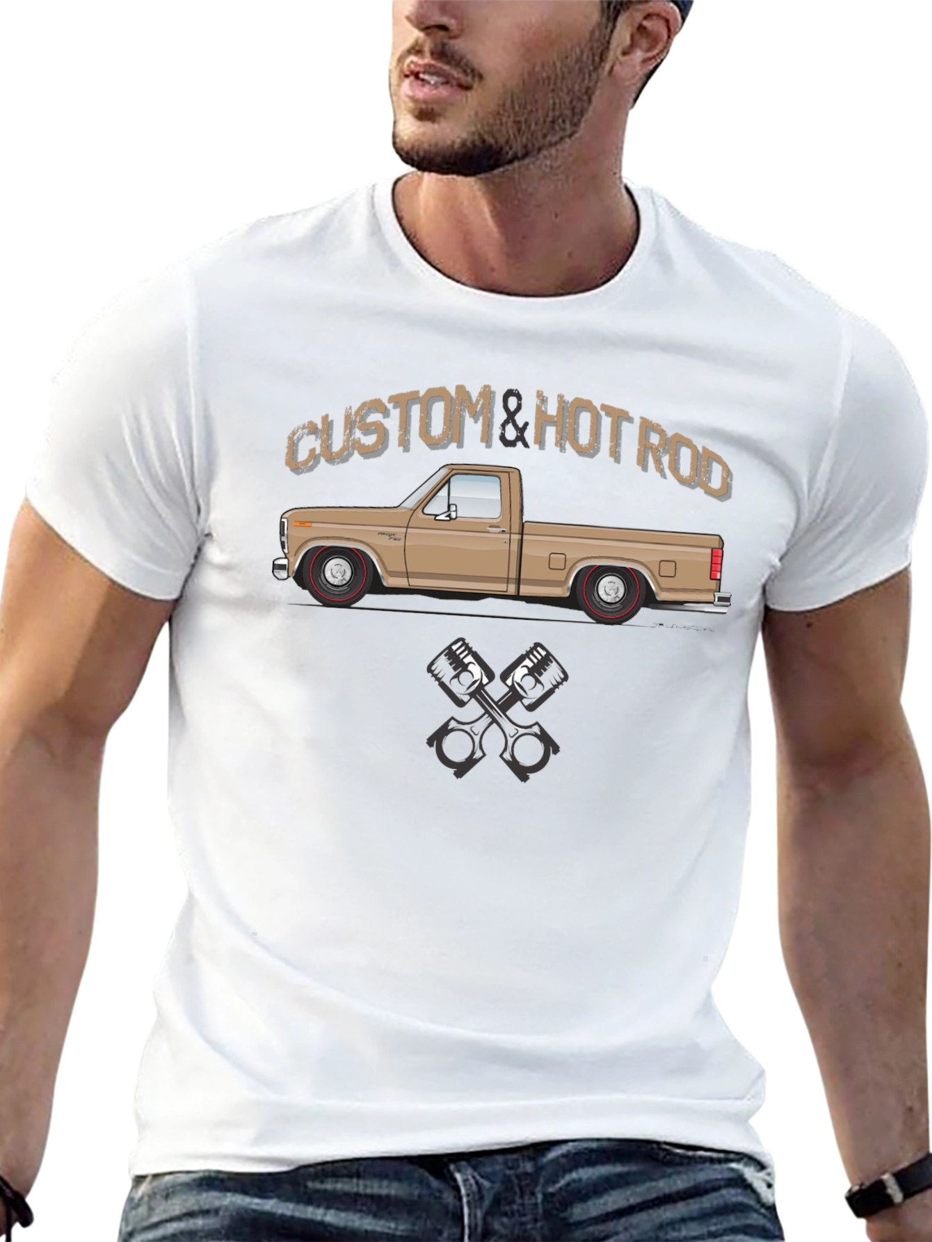 Custom & Hot Rod Truck Black T-Shirt