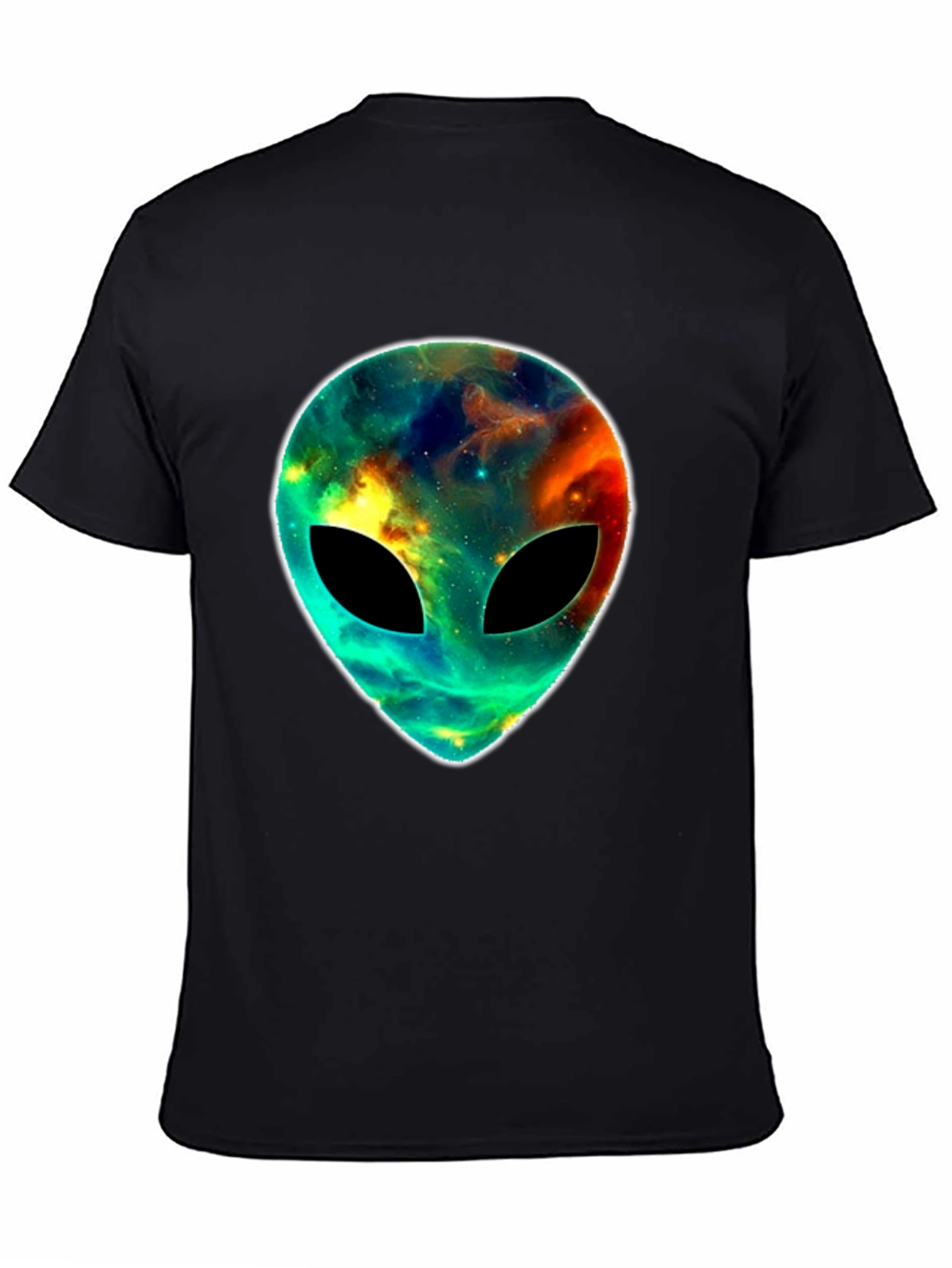 Cosmic Alien Head T-Shirt - Black Graphic Tee