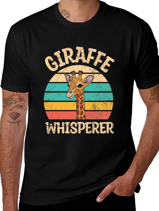 Giraffe Whisperer Graphic Tee - Vintage Style