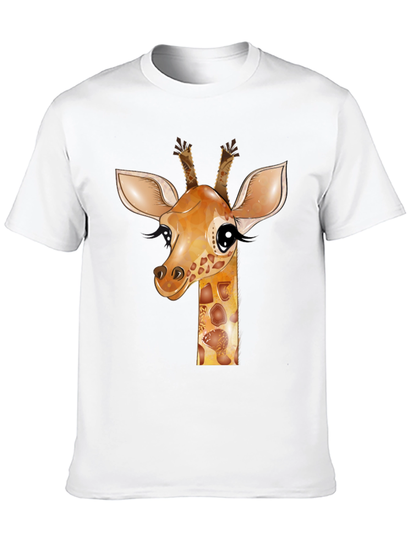 Giraffe Graphic Tee - Black Cotton T-Shirt
